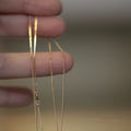 925 sterling silver 14K gold finish - minimalist chain necklace