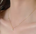 S925 sterling silver 14K gold finish - double clover necklace